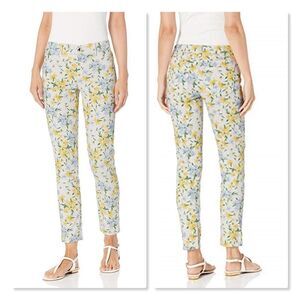 Calvin Klein Floral Puckered Cotton Twill Pant